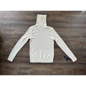Polo Ralph Lauren Slim Fit 100% Cashmere Turtleneck Sweater, Cream - Size S, NWT